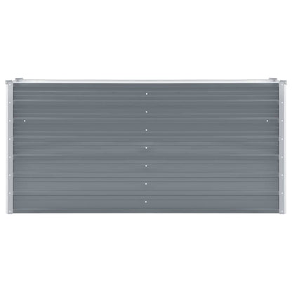 Garten-Hochbeet Verzinkter Stahl 160x40x77 cm Grau