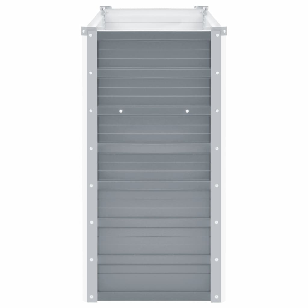 Garten-Hochbeet Verzinkter Stahl 160x40x77 cm Grau