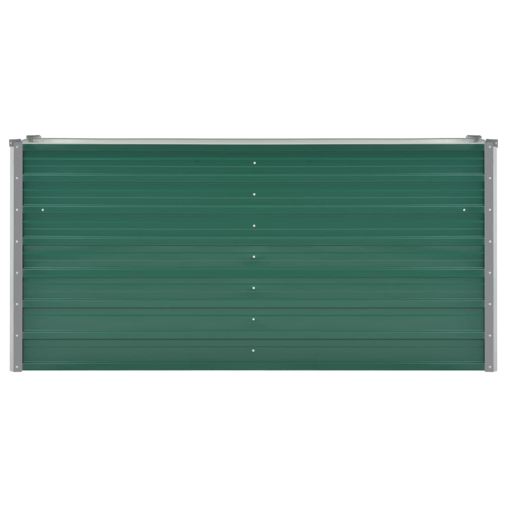 Garten-Hochbeet Verzinkter Stahl 160x40x77 cm Grün