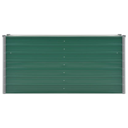 Garten-Hochbeet Verzinkter Stahl 160x40x77 cm Grün
