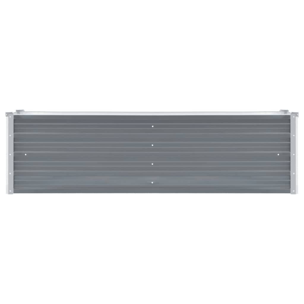 Garten-Hochbeet Verzinkter Stahl 160x40x45 cm Grau