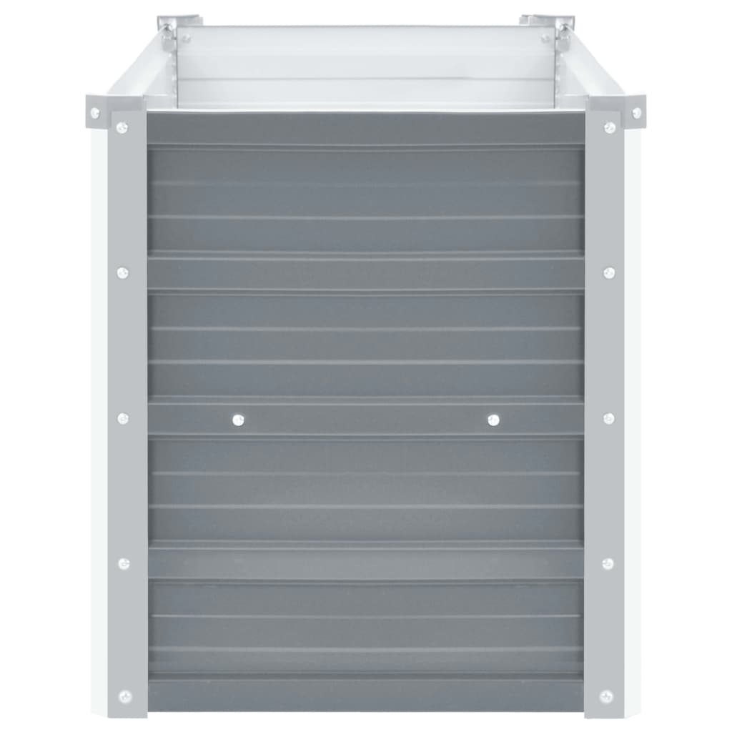 Garten-Hochbeet Verzinkter Stahl 160x40x45 cm Grau