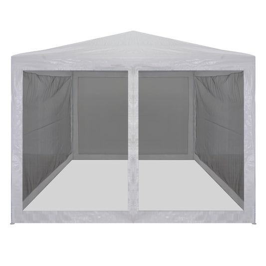 Partyzelt mit 4 Mesh-Seitenwänden 4 x 3 m