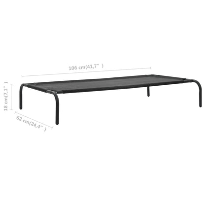 Erhöhtes Hundebett Schwarz L Textilene