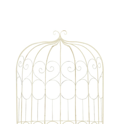 Gartenbank 95 cm Eisen Antik Weiß