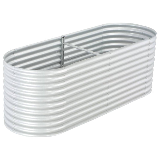 Garten-Hochbeet 240 x 80 x 81 cm Verzinkter Stahl Silbern