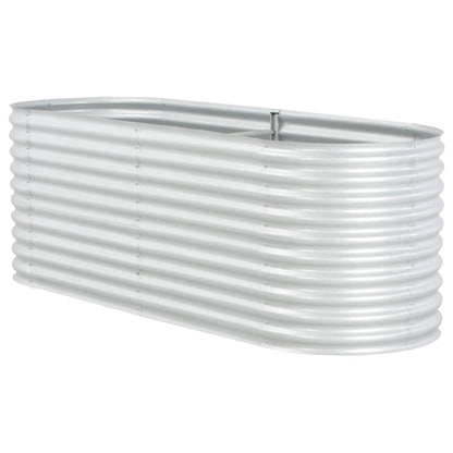 Garten-Hochbeet 240 x 80 x 81 cm Verzinkter Stahl Silbern