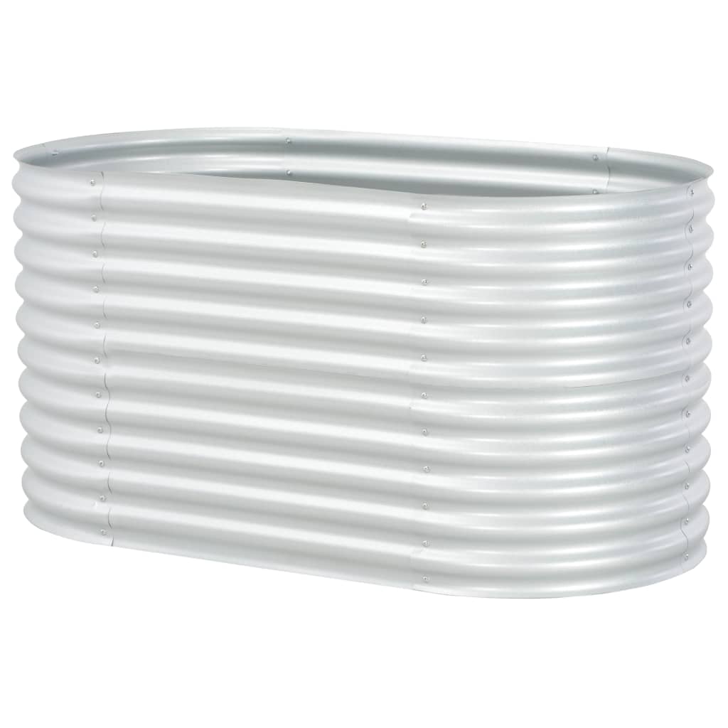 Garten-Hochbeet 160x80x81 cm Verzinkter Stahl Silbern