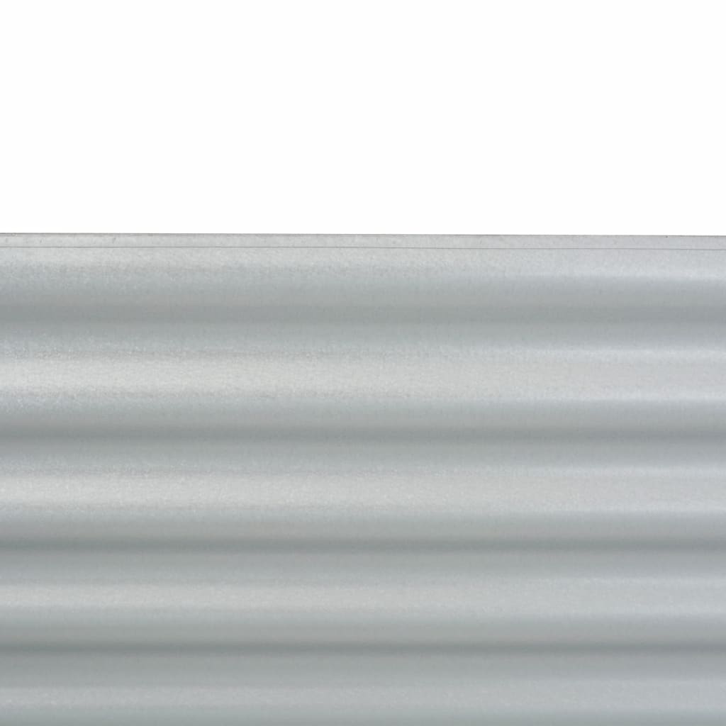 Garten-Hochbeet 160x80x81 cm Verzinkter Stahl Silbern