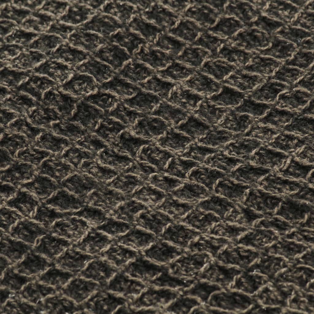 Überwurf Baumwolle 125x150 cm Anthrazit/Braun