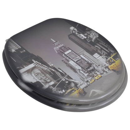 Toilettensitze mit Deckel 2 Stk. MDF New York