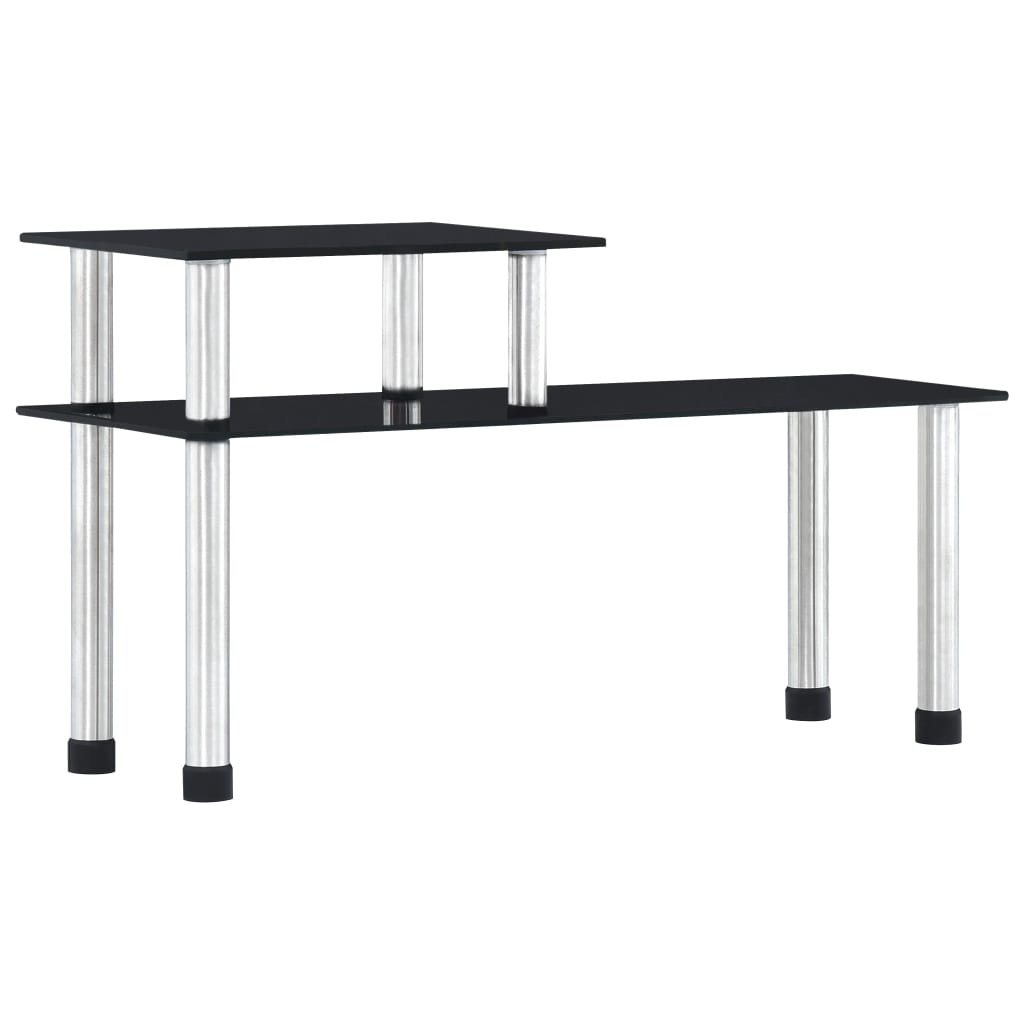 Küchenregal Schwarz 45×16×26 cm Hartglas