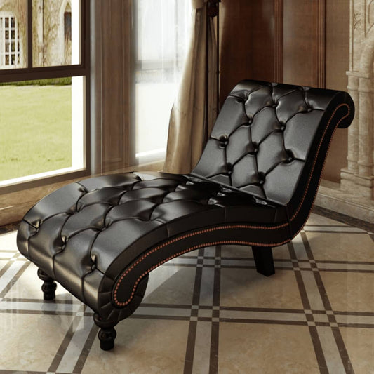 Chaiselongue Braun Kunstleder