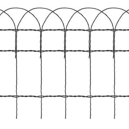 Beetzaun Pulverbeschichtetes Eisen 10x0,4 m