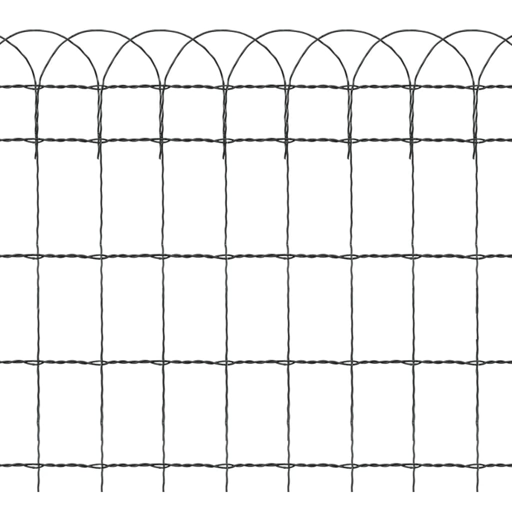 Beetzaun Pulverbeschichtetes Eisen 10×0,65 m