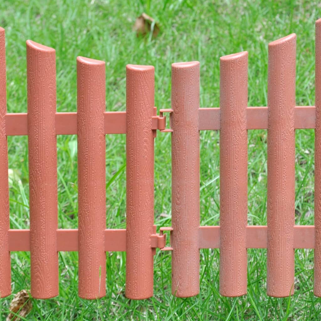 Rasenkanten 17 Stk. Braun 10 m PP