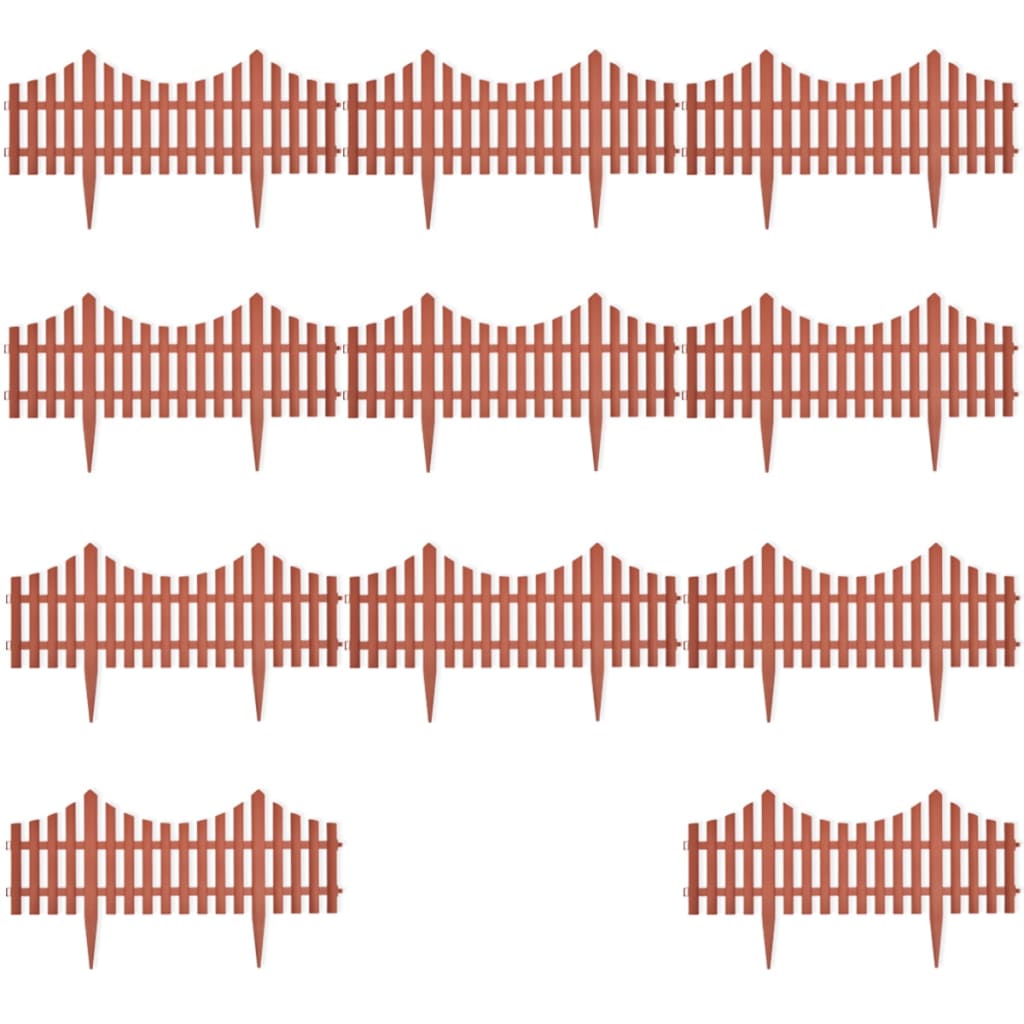 Rasenkanten 17 Stk. Braun 10 m PP