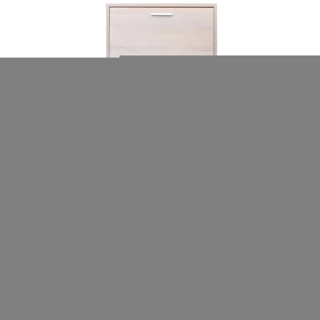 Schuhschrank mit 5 Schuhkippern Holz Eichen-Optik