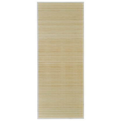 Rechteckig Naturfarbener Bambusteppich 80 x 200 cm