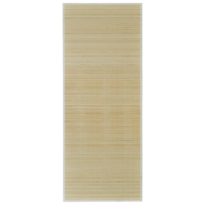 Rechteckig Naturfarbener Bambusteppich 80 x 300 cm