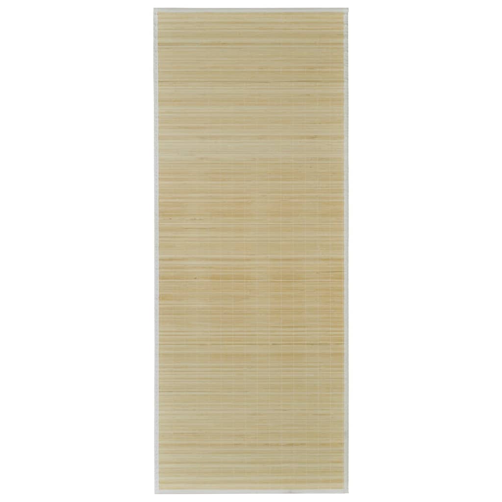 Rechteckig Naturfarbener Bambusteppich 120 x 180 cm