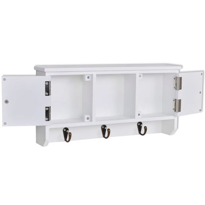 Wandschrank für Schlüssel mit Türen und Haken