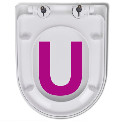 Toilettensitz mit Absenkautomatik und Quick-Release Weiß Eckig