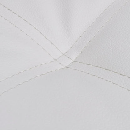 Chaiselongue mit Kissen Weiß Kunstleder