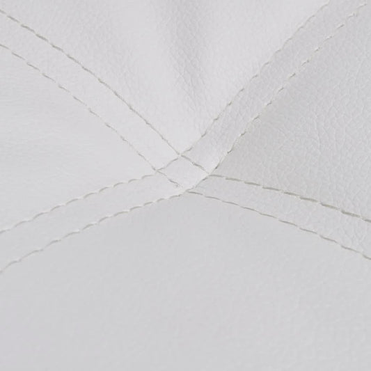 Chaiselongue mit Kissen Weiß Kunstleder