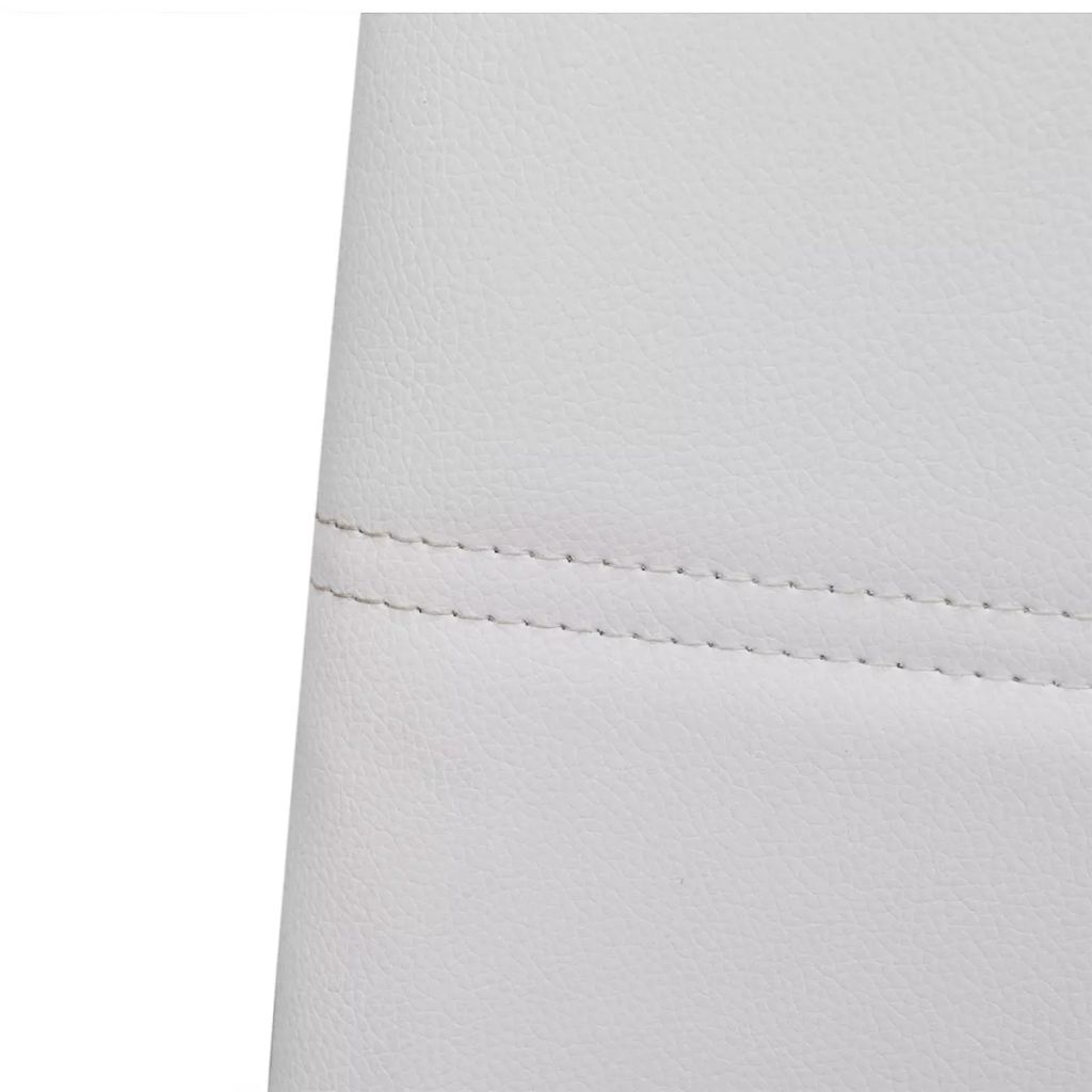 Freischwinger 2 Stk. Weiß Kunstleder