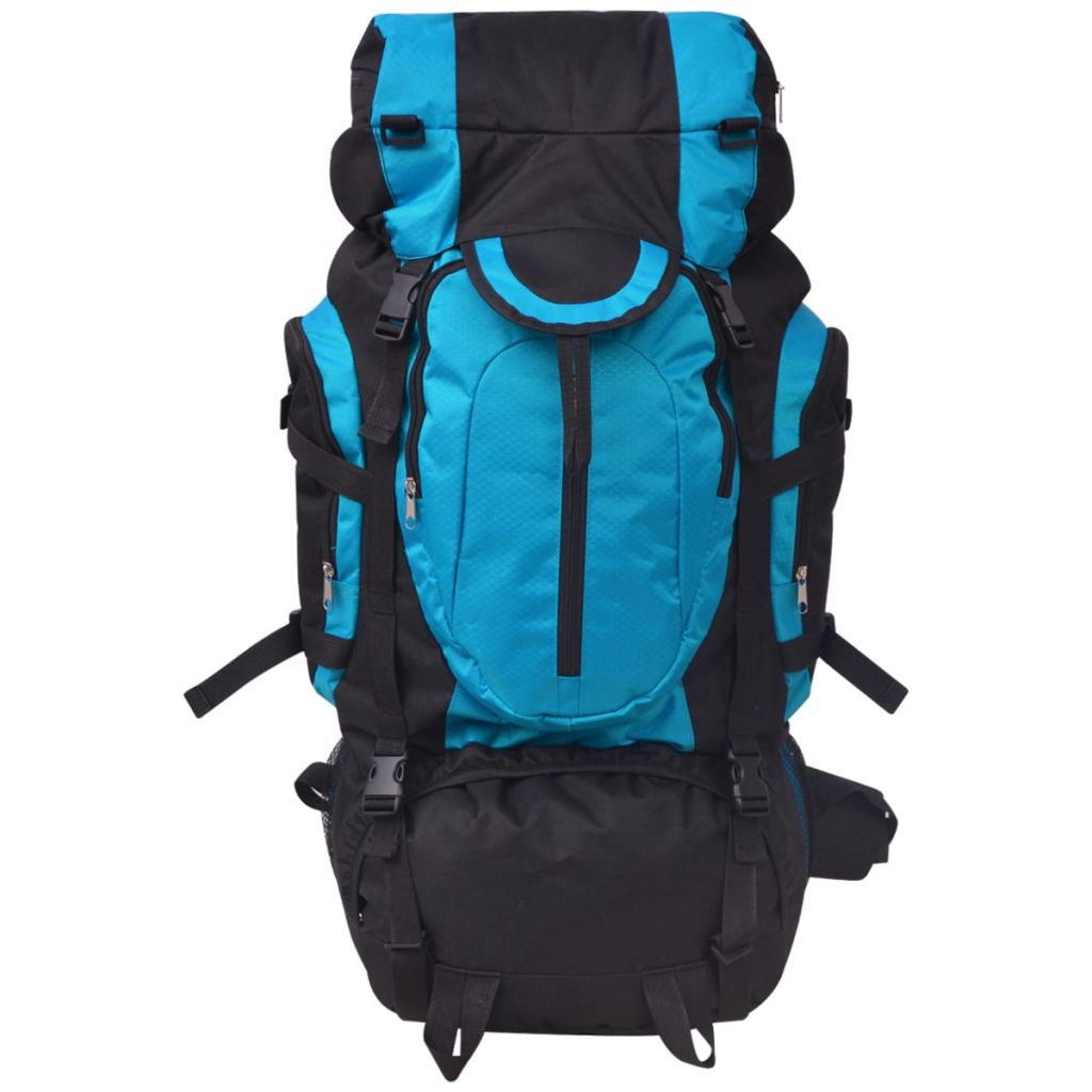 Wanderrucksack XXL 75 L Schwarz und Blau