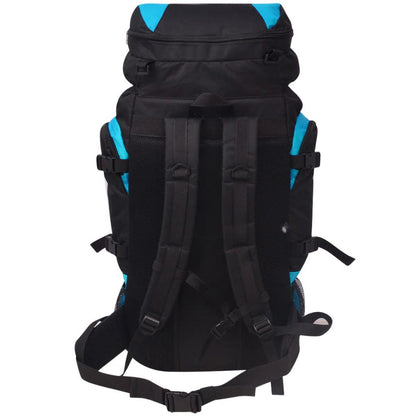 Wanderrucksack XXL 75 L Schwarz und Blau