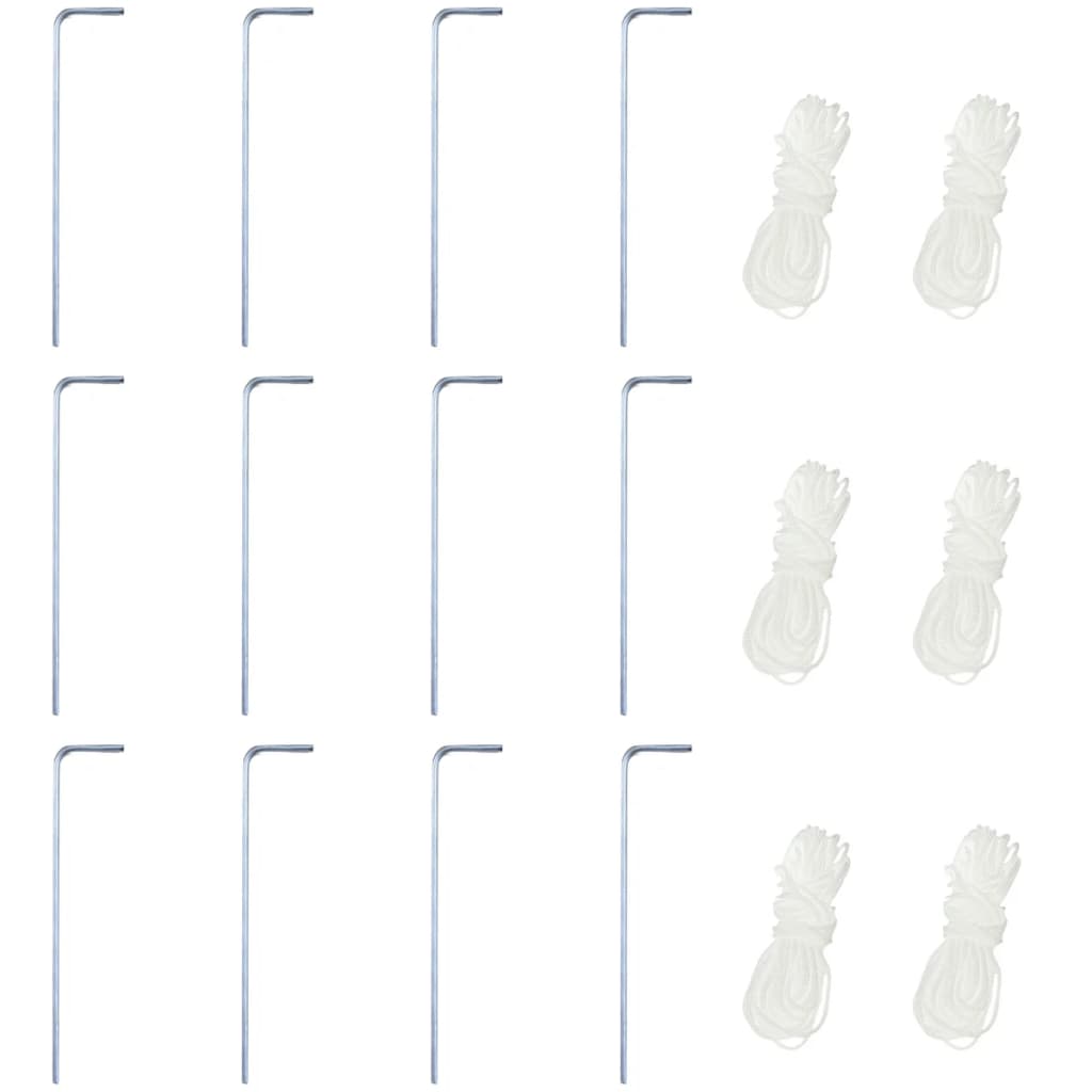 Hexagonal Pop-Up Zelt mit 6 Seitenwänden Cremeweiß 3,6x3,1 m