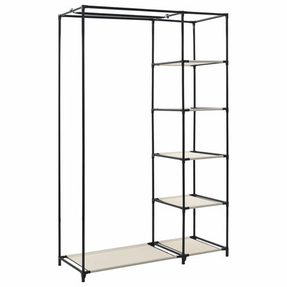 Faltschrank Creme 110x45x175 cm Stoff