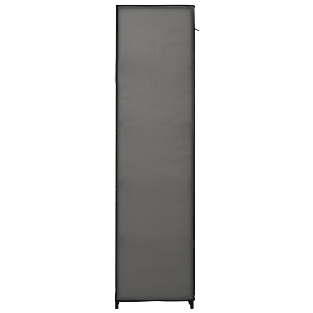 Faltschrank Grau 110x45x175 cm Stoff