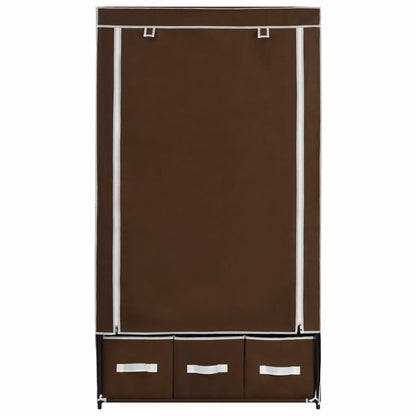 Kleiderschrank Braun 87 x 49 x 159 cm Stoff