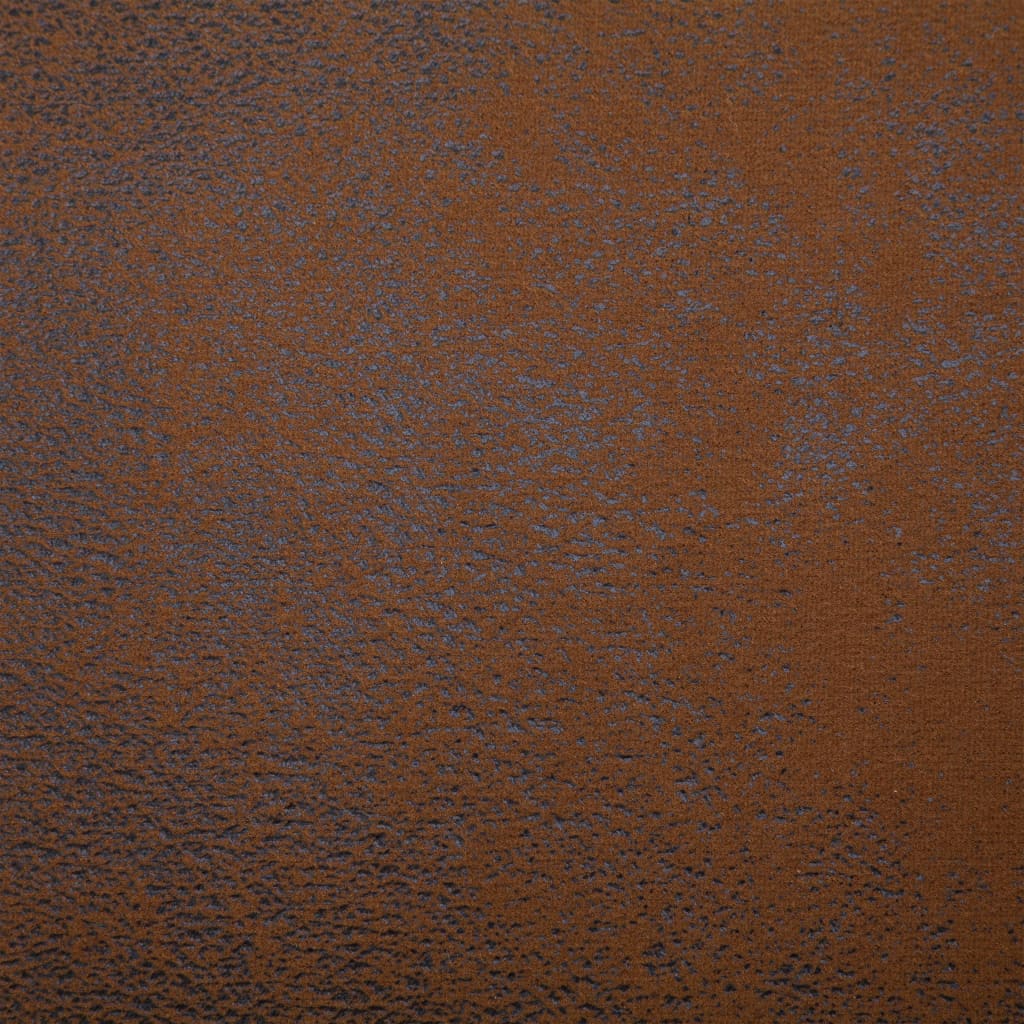 Chaiselongue mit Kissen Braun Wildleder-Optik