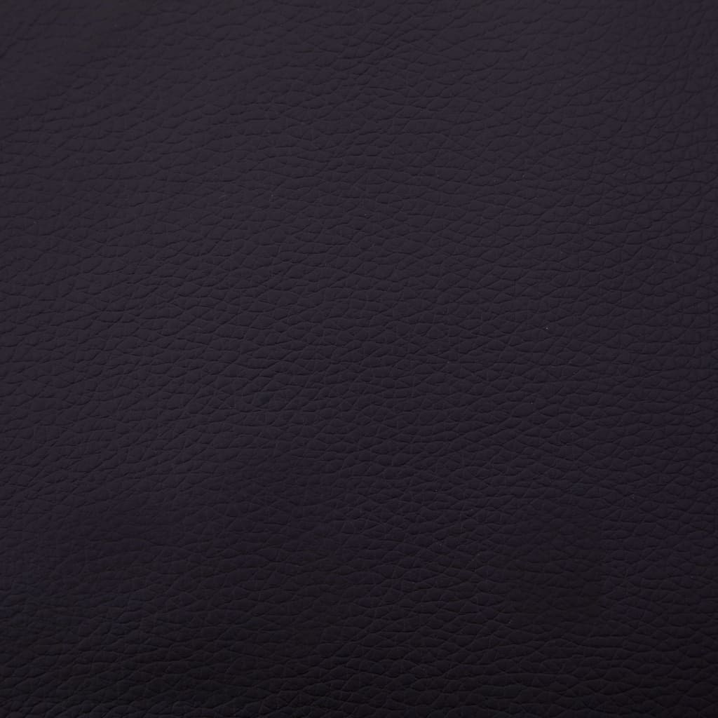 Massage-Chaiselongue mit Kissen Schwarz Kunstleder