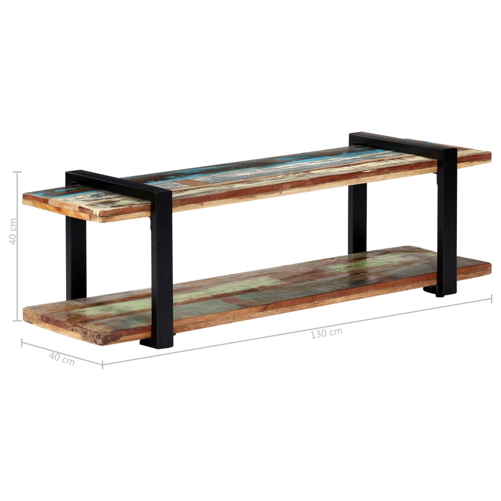 TV-Regal 130x40x40 cm Altholz Massiv