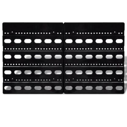 30 teiliges Wandregal Lagerregal Steckregal Blau Rot Werkstatt