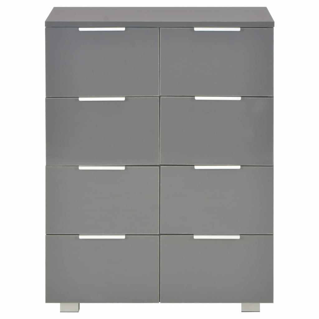 Sideboard Hochglanz-Grau 60x35x80 cm Holzwerkstoff