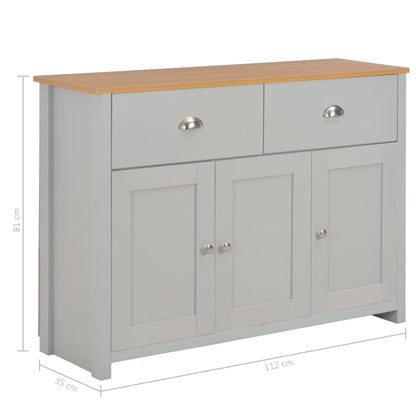 Sideboard Grau 112x35x81 cm