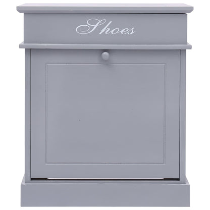 Schuhschrank Grau 50 x 28 x 58 cm Paulownia Holz