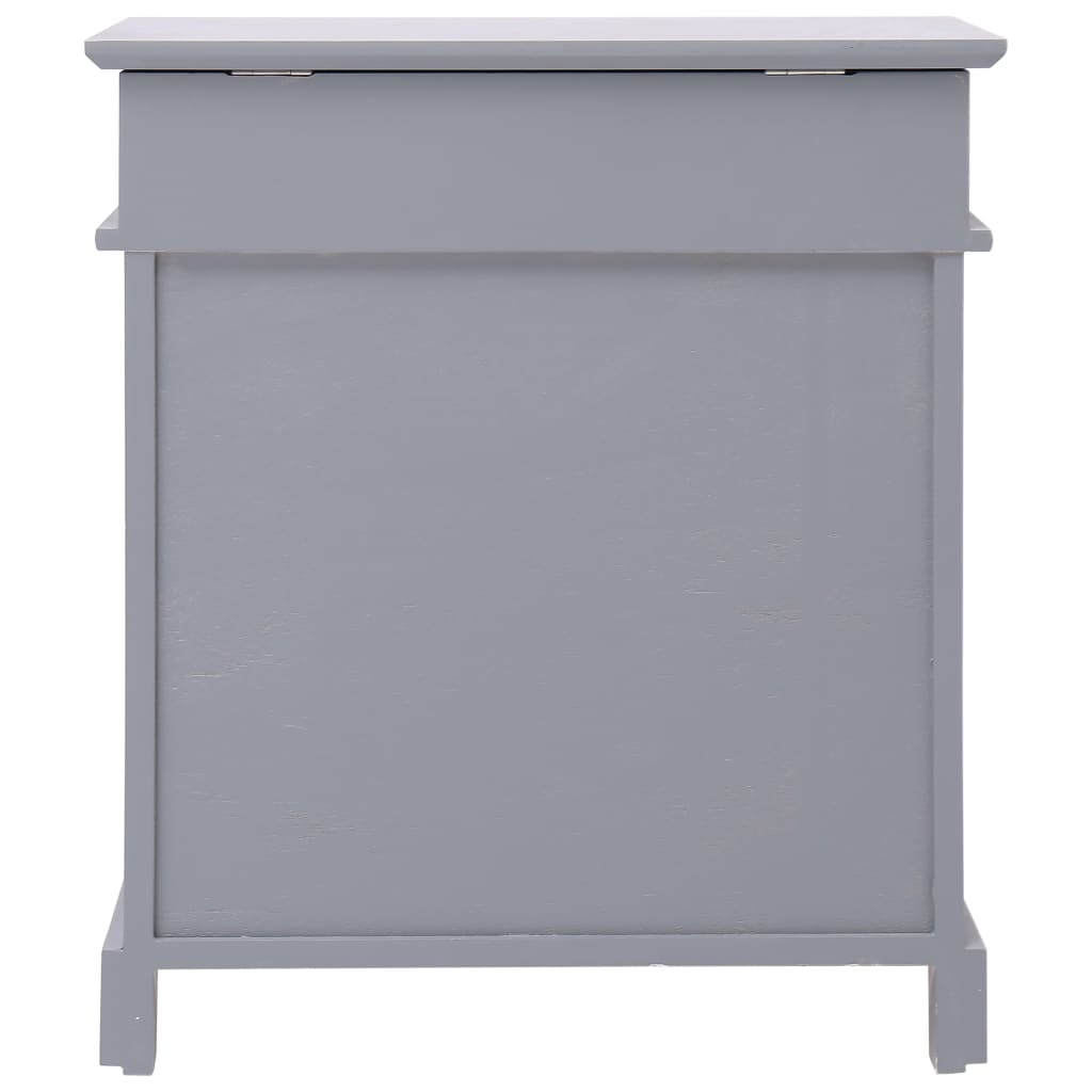 Schuhschrank Grau 50 x 28 x 58 cm Paulownia Holz