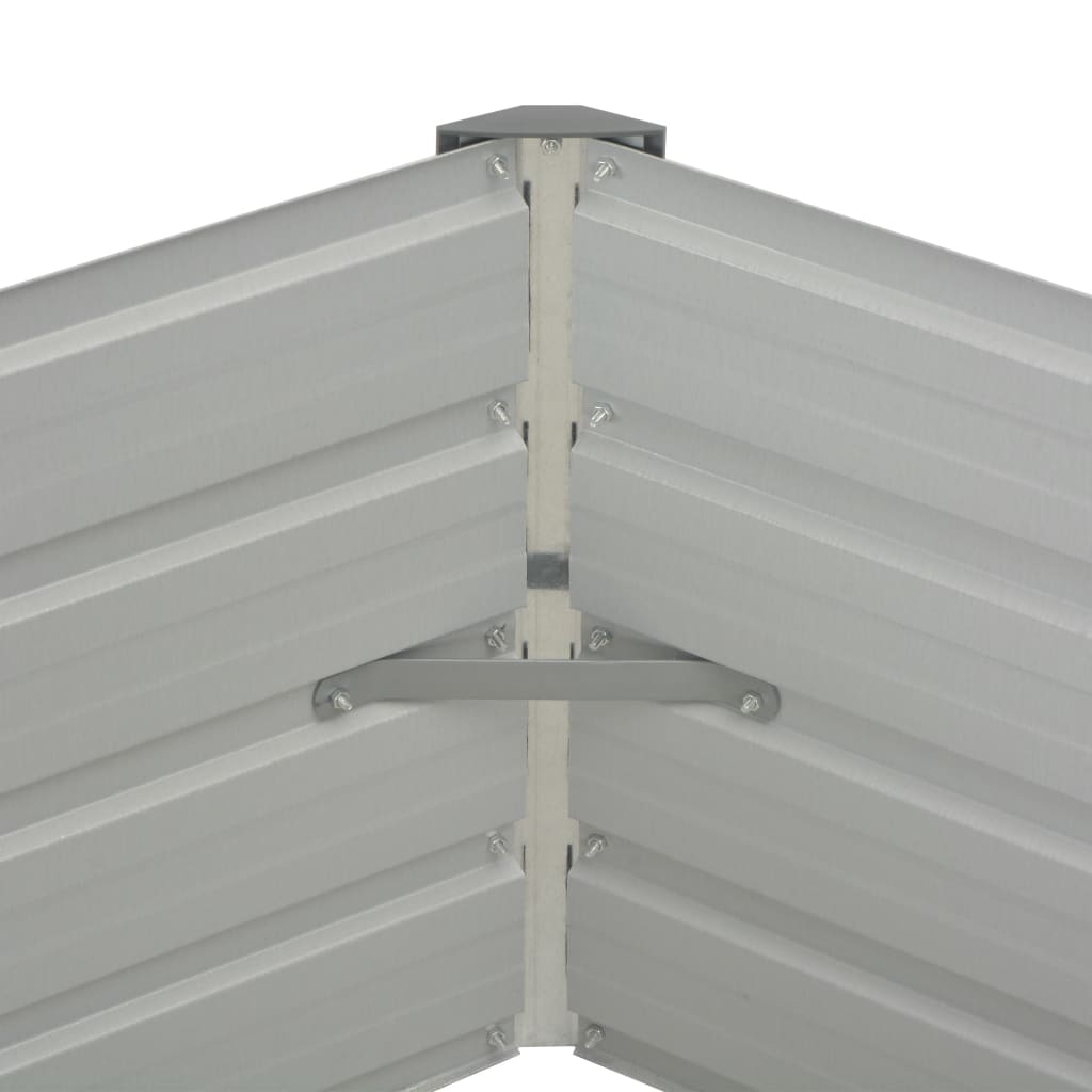 Hochbeet Braun 129 x 129 x 46 cm Verzinkter Stahl