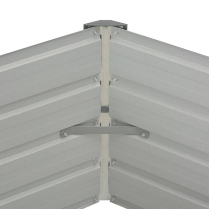 Hochbeet Braun 129 x 129 x 46 cm Verzinkter Stahl