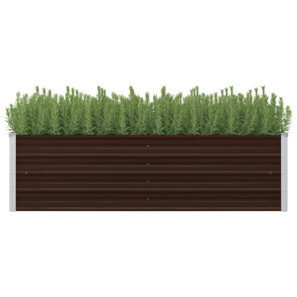 Garten-Hochbeet Braun 160 x 40 x 45 cm Verzinkter Stahl