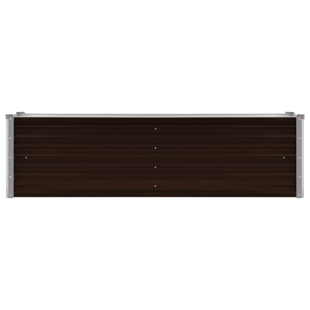 Garten-Hochbeet Braun 160 x 40 x 45 cm Verzinkter Stahl