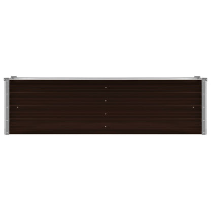Garten-Hochbeet Braun 160 x 40 x 45 cm Verzinkter Stahl