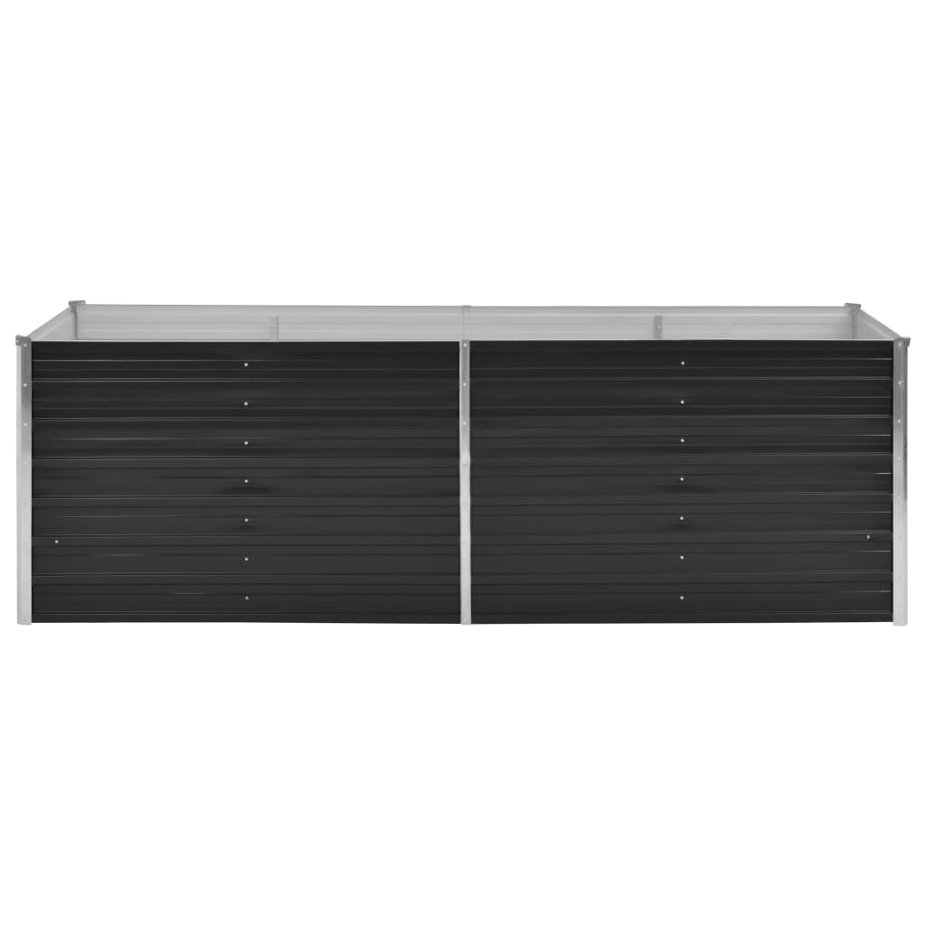 Garten-Hochbeet Anthrazit 240 x 80 x 77 cm Verzinkter Stahl